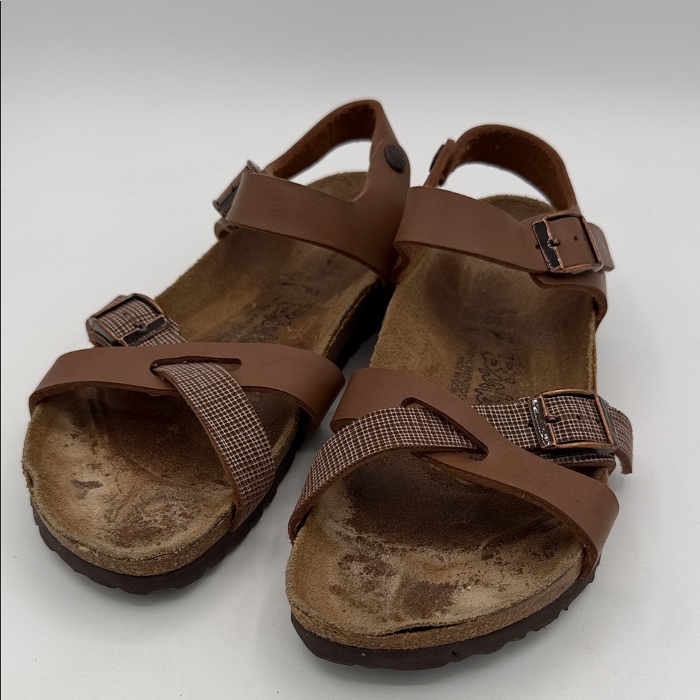 Birkenstock Birki’s Lille Sandals, brown plaid